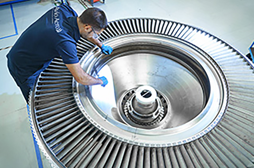Assemblaggio della turbina di bassa pressione del GE9X